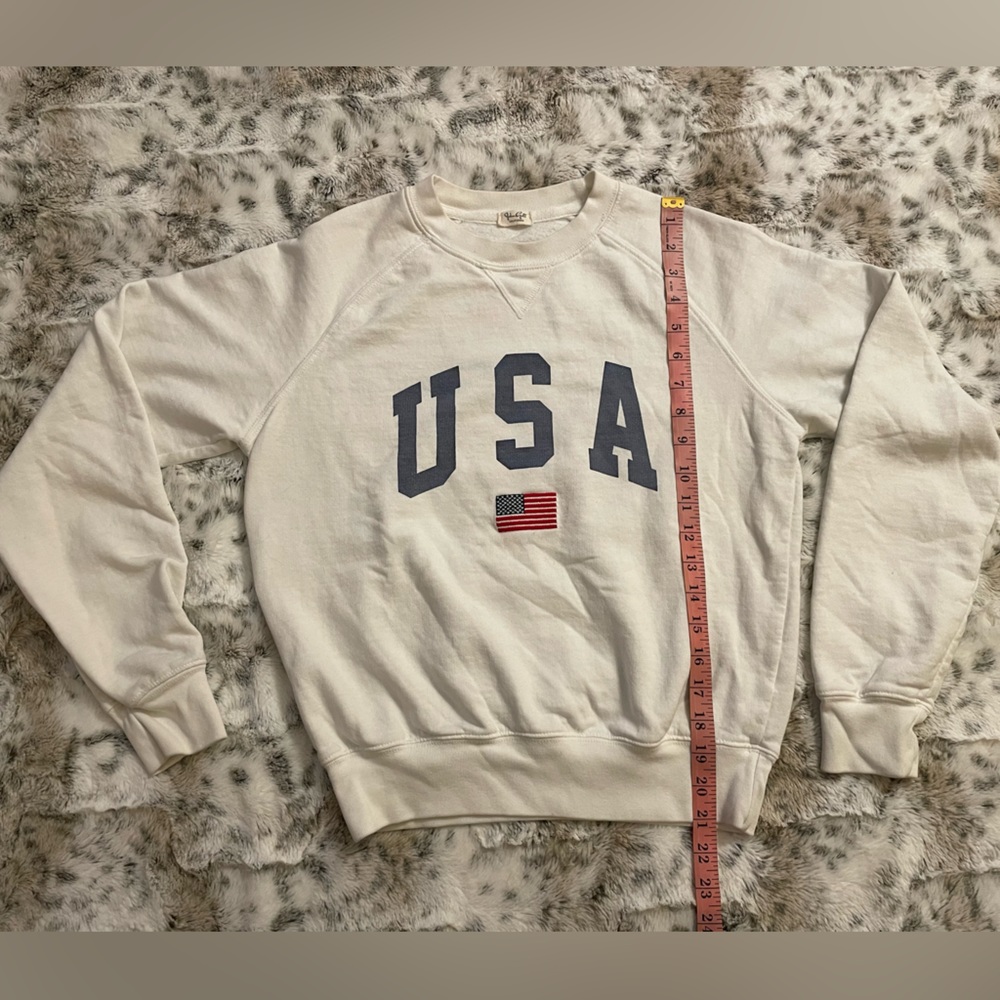 John Galt White USA 90s Y2K Embroidered Pullover Crewneck Sweatshirt - Picture 3 of 6